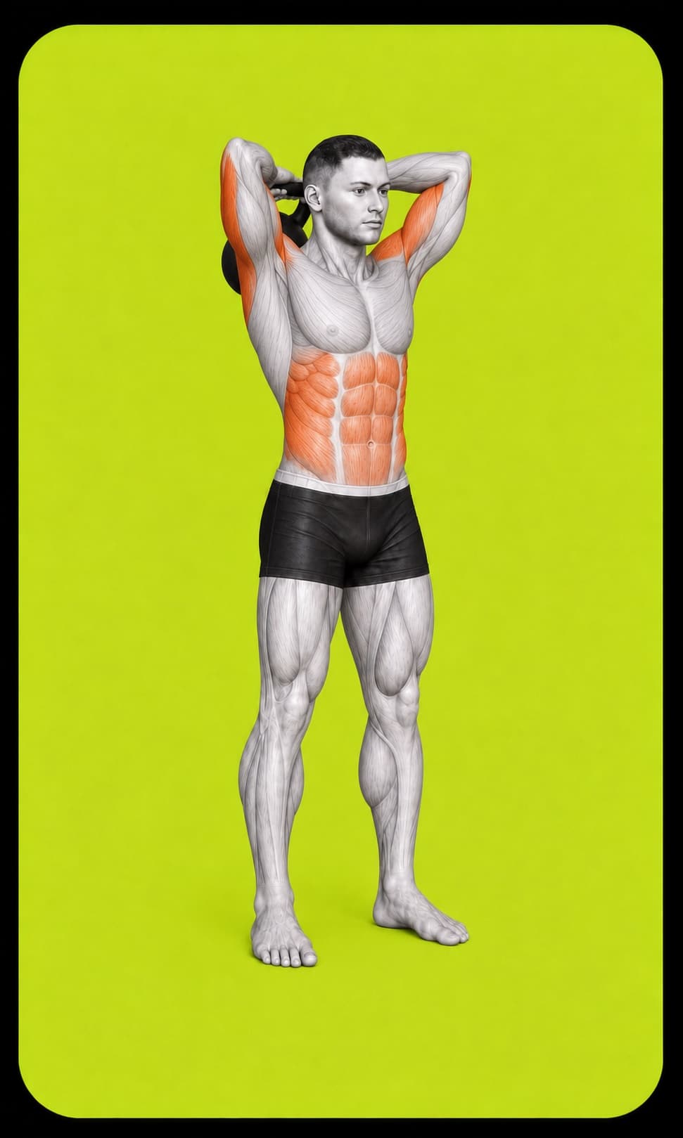 The kettlebell traveling close behind the head during a halo.